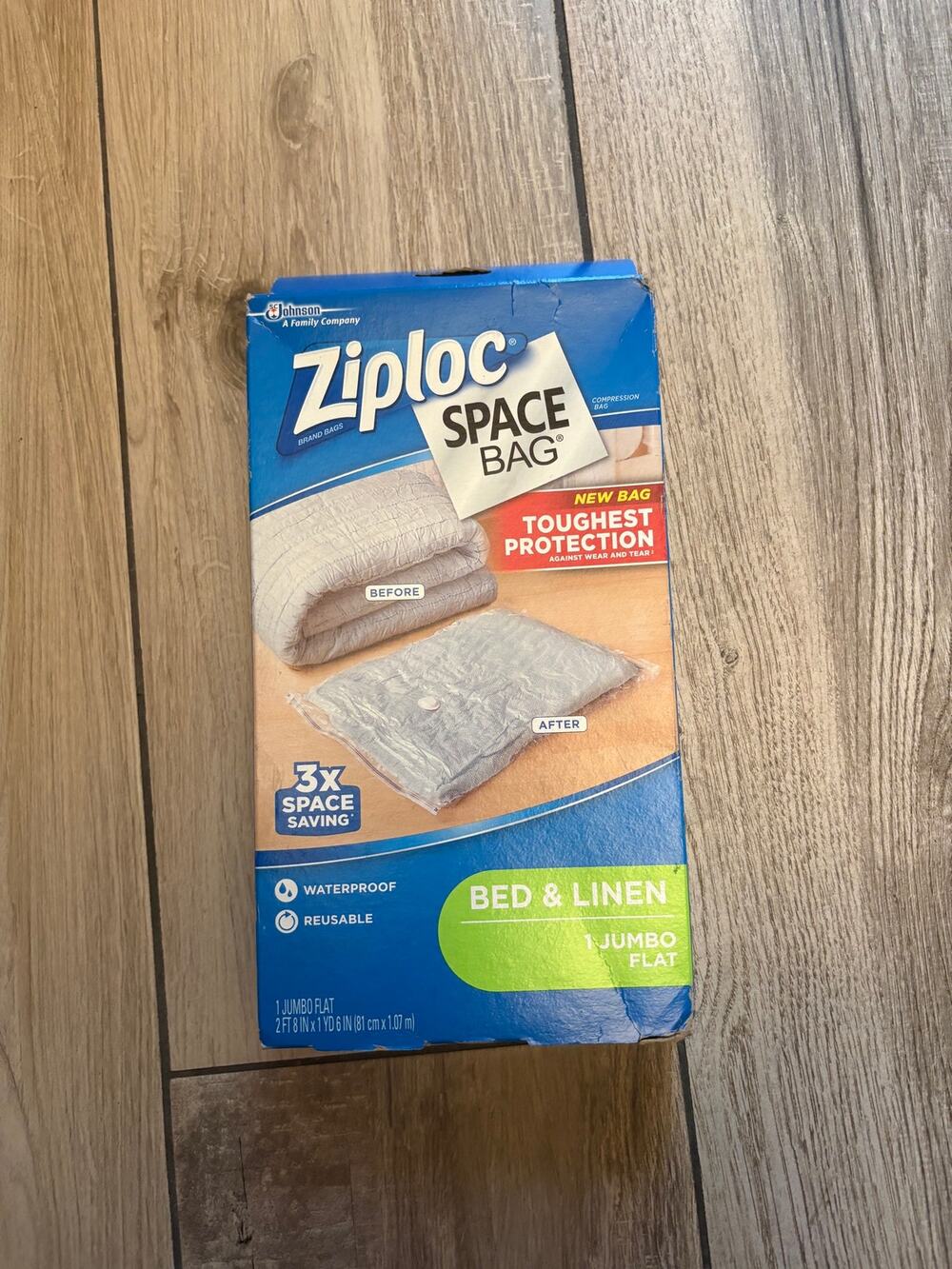 Ziploc Space Bag Jumbo Flat Bed & Linen Vacuum Storage Bag 2’8” x 3’6”